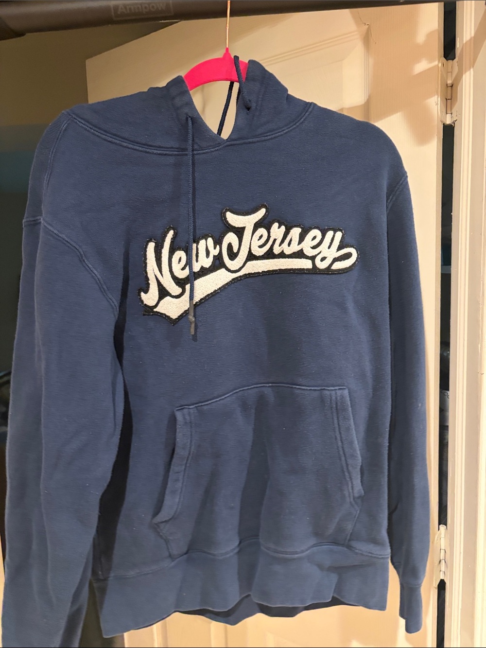 New Jersey Navy Hooded Sweatshirt - women’s Casual Pullover